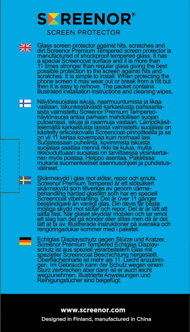 Screenor Tempered iPhone 17 Pro / 16 Pro - skärmskydd