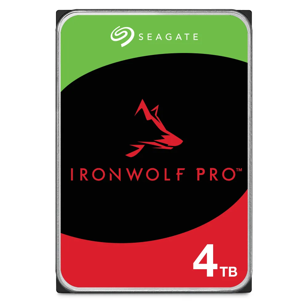 SEAGATE NAS HDD 4TB IronWolf 5400rpm 6Gb/s SATA 256MB cache 3.5inch 24x7 CMR for NAS and RAID rackmount systems BLK