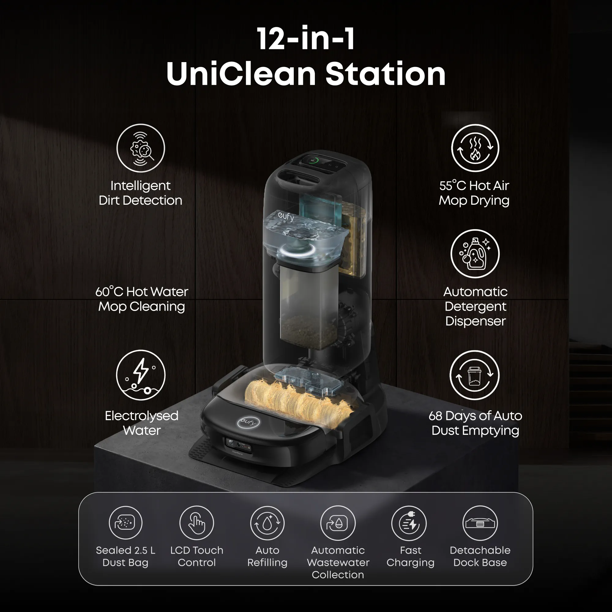 ANKER Eufy Omni S2 - robotdammsugare, svart
