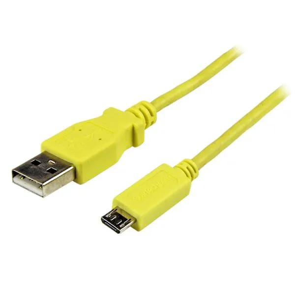 Startech  USB-A - Micro-USB B - kabel, 1m, Gul