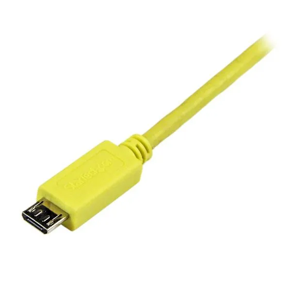 Startech  USB-A - Micro-USB B - kabel, 1m, Gul