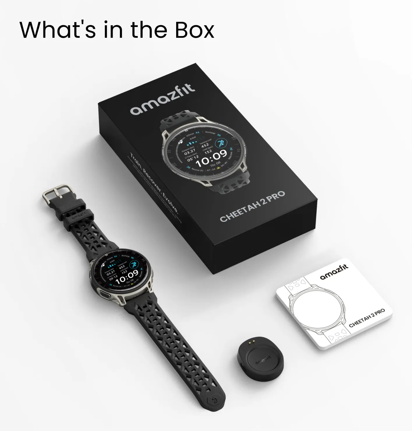 Amazfit Cheetah 2 Pro 48mm -urheilukello, musta