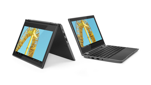 Lenovo 300e G2 11.6" N5030, 4 GB, 128 GB SSD, Win 10 Pro - b&auml;rbar dator, Svart