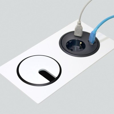 Powerdot Twin Dekorram i metall, Vit