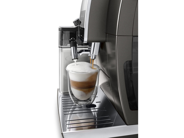 Delonghi ECAM Dinamica Plus 370.95 -yhdistelm&auml;kahvinkeitin, Platina
