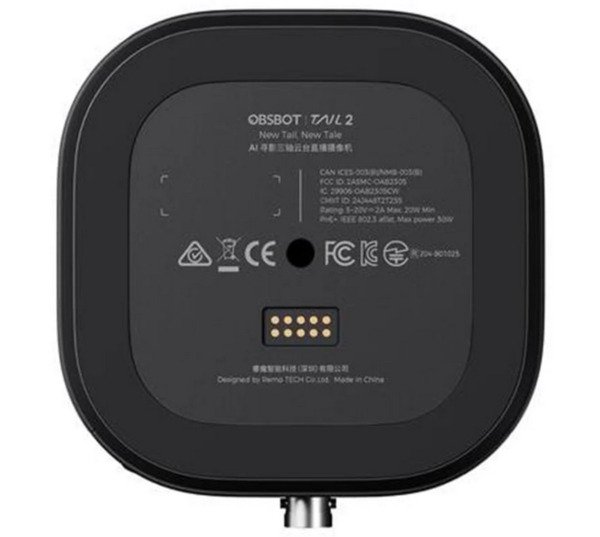 OBSBOT Tail 2 4K UHD, 60fps, AI Tracking, HDR PTZ Conference Camera, Black