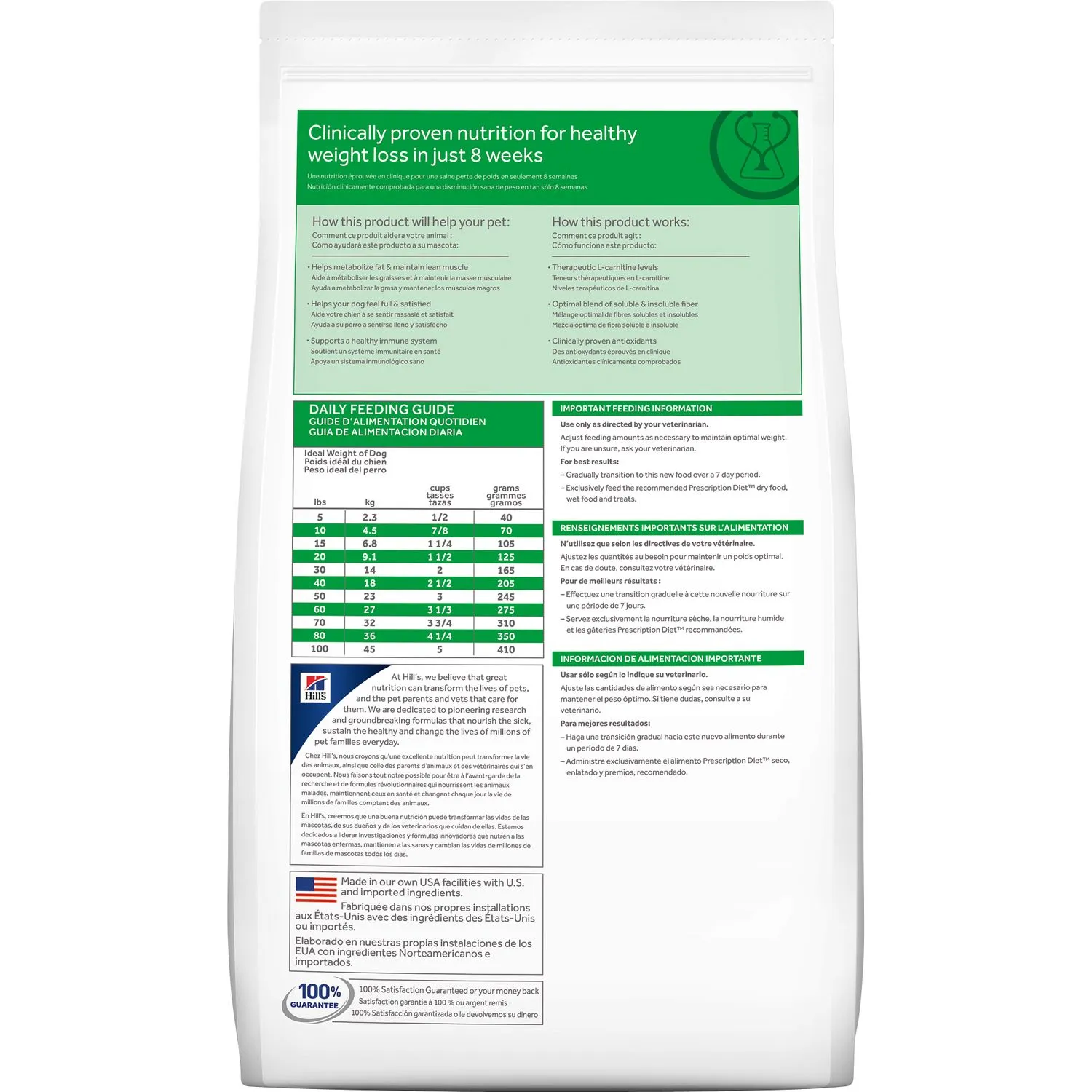 Hill's Prescription Diet Canine r/d Chicken, Koiran kuivaruoka, Adult, Painonhallinta, 4 kg
