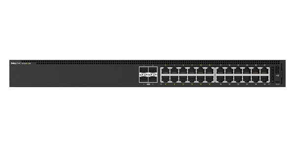 Dell EMC Networking N1124P-ON - Kytkin - Hallinnoitu - 24 x 10/100/1000 (12 PoE+) + 4 x 10 Gigabit SFP+ - r&auml;kkiin asennettava - PoE+ (190 W)