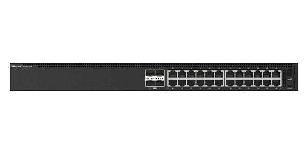 Dell EMC Networking N1124P-ON - Kytkin - Hallinnoitu - 24 x 10/100/1000 (12 PoE+) + 4 x 10 Gigabit SFP+ - r&auml;kkiin asennettava - PoE+ (190 W)