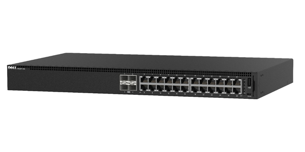 Dell EMC Networking N1124P-ON - Kytkin - Hallinnoitu - 24 x 10/100/1000 (12 PoE+) + 4 x 10 Gigabit SFP+ - r&auml;kkiin asennettava - PoE+ (190 W)