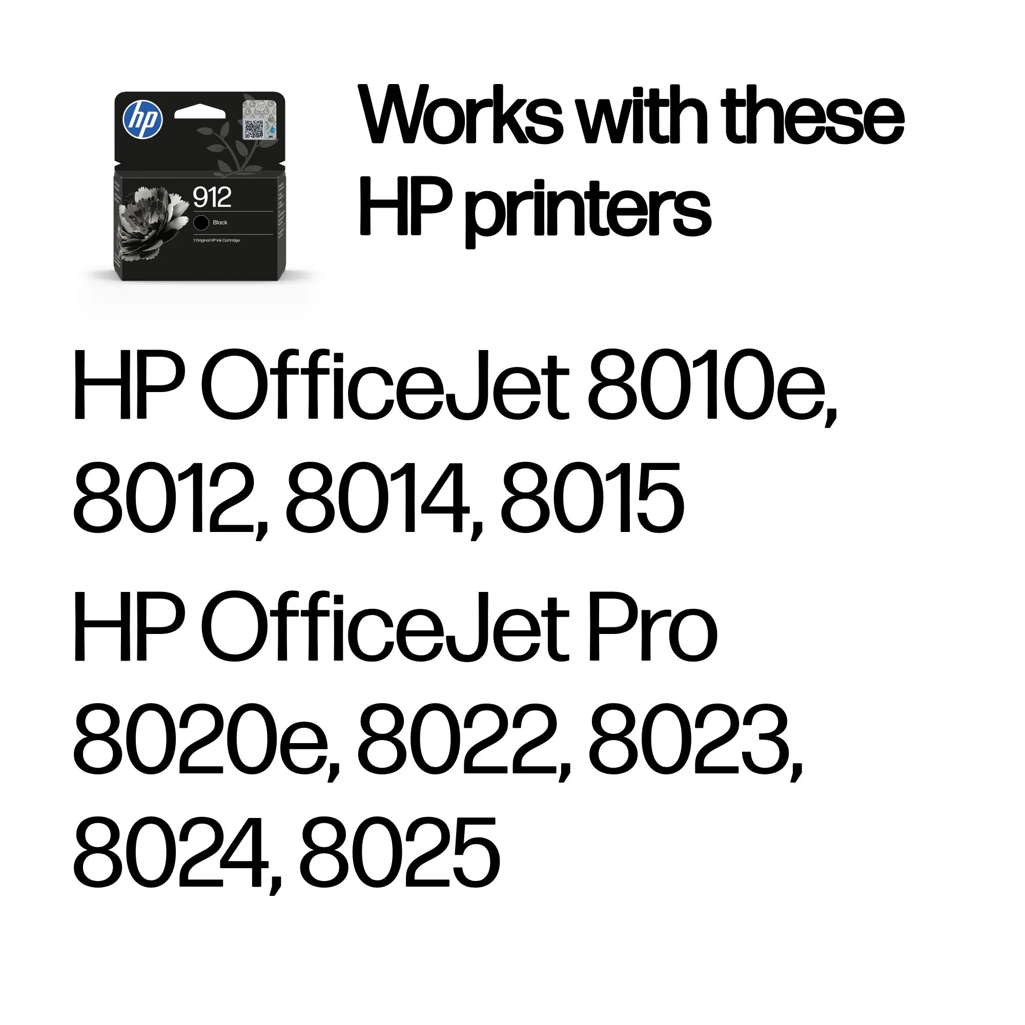 HP 912 ink cartridge, 8.29 ml, Black