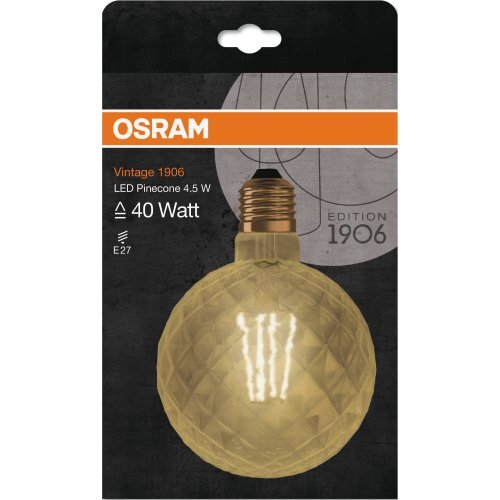 LED 1906 Vintage pinecone 40W/825 fil gold E27