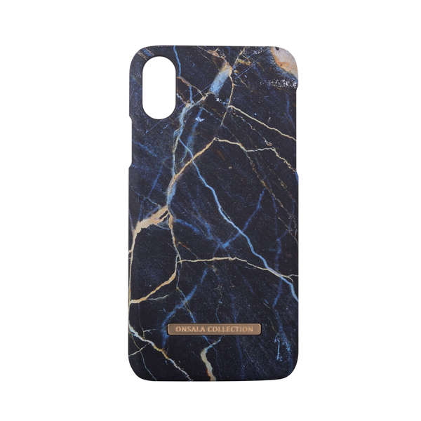 GEAR Onsala Collection, iPhone X/XS -suojakuori, Black Galaxy Marble