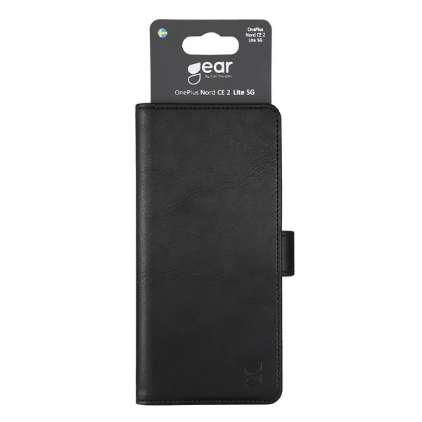 GEAR Wallet, OnePlus Nord CE 2 Lite -lompakkokotelo, Musta