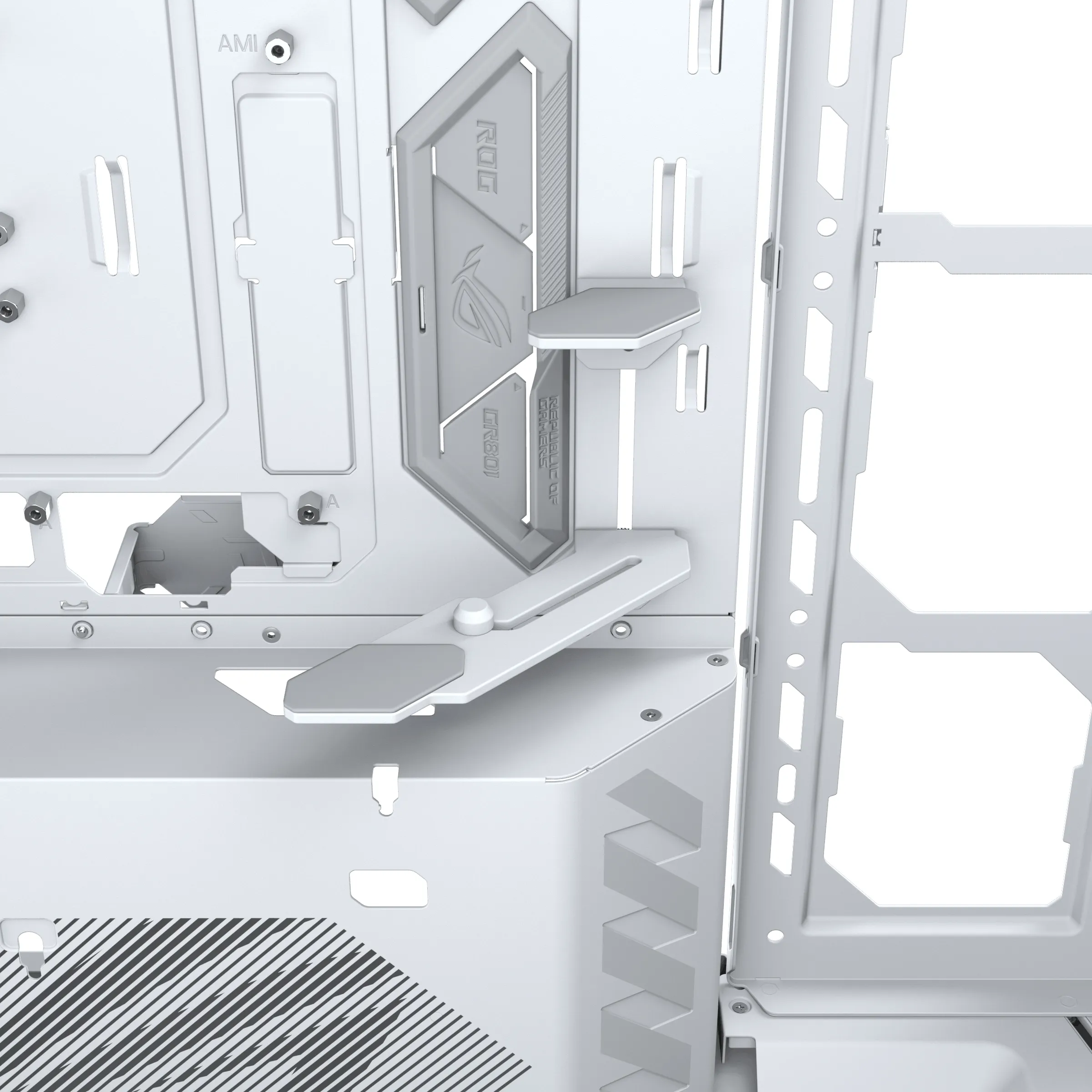 ASUS ROG Cronox ARGB White Edition Midi-Tower Case with window, with RGB lighting, White