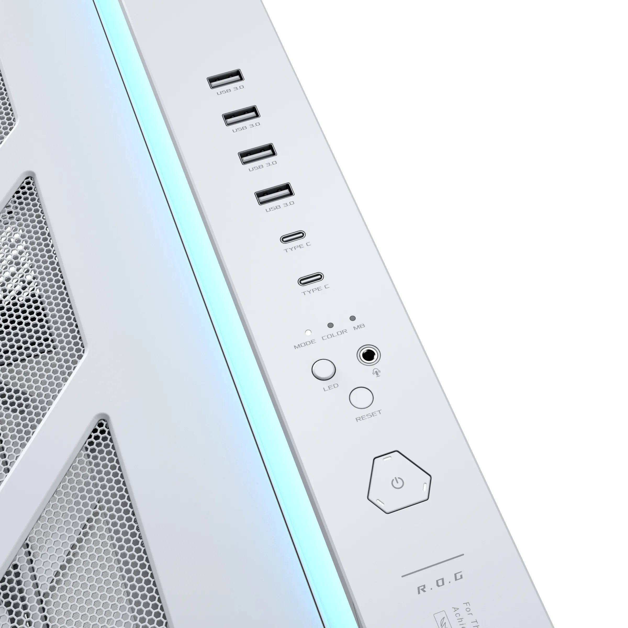 ASUS ROG Cronox ARGB White Edition Midi-Tower Case with window, with RGB lighting, White