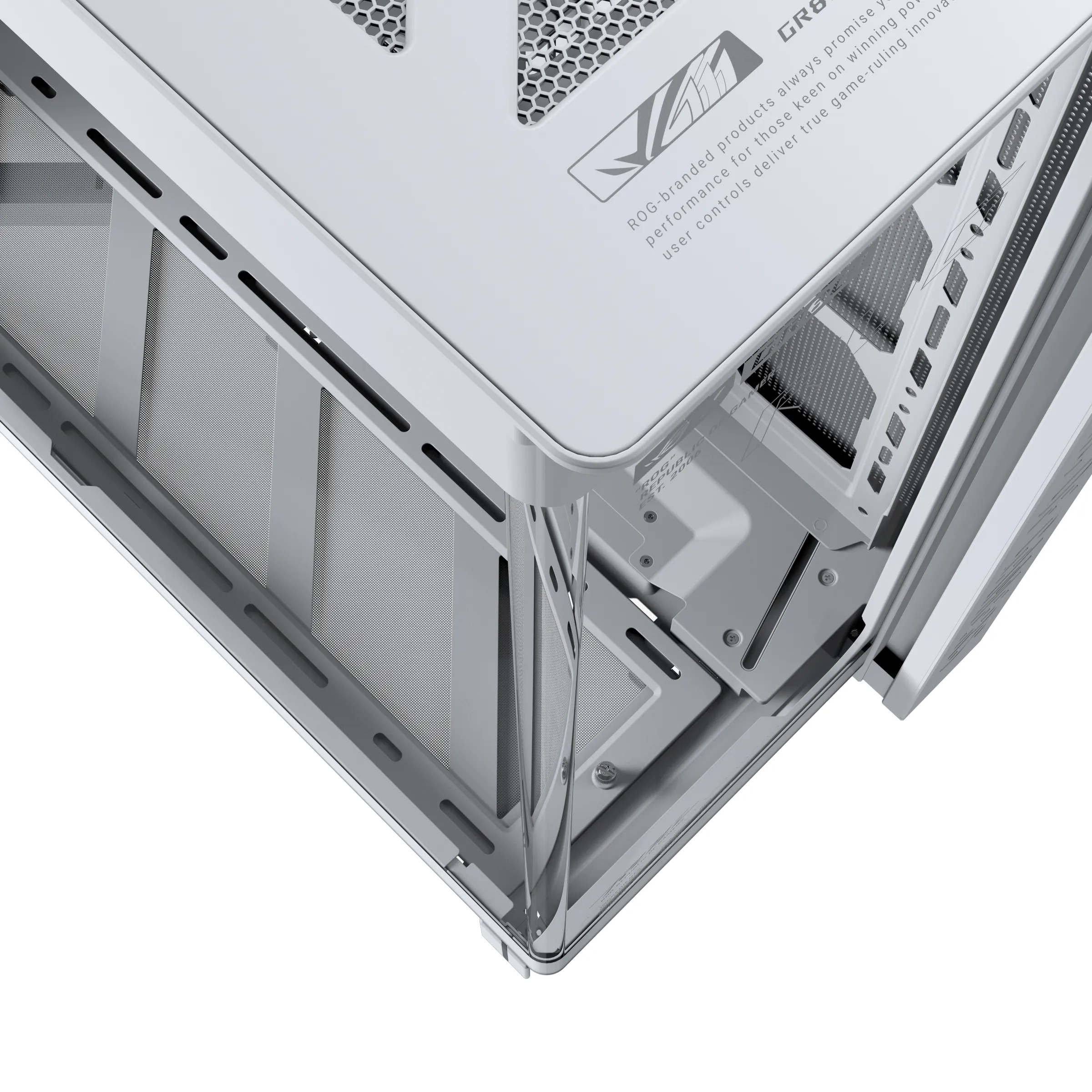 ASUS ROG Cronox ARGB White Edition Midi-Tower Case with window, with RGB lighting, White
