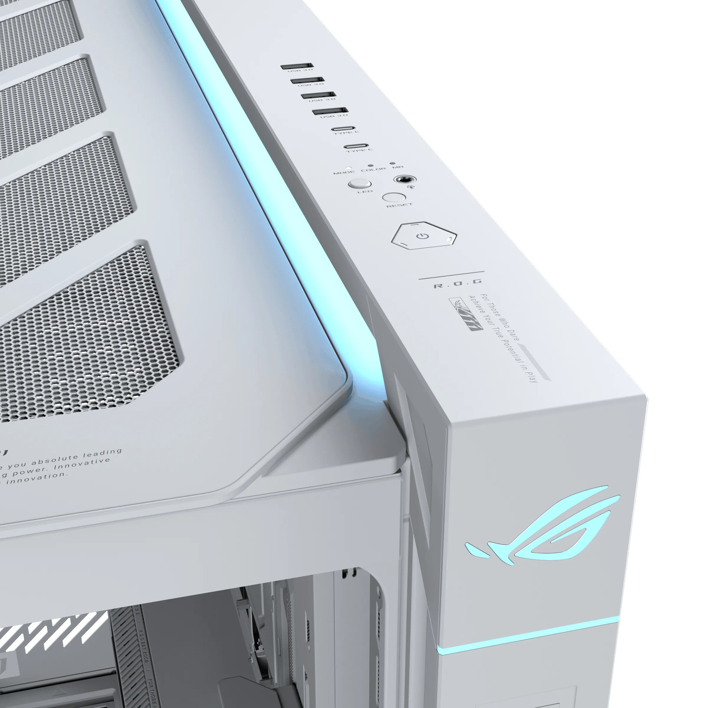 ASUS ROG Cronox ARGB White Edition Midi-Tower Case with window, with RGB lighting, White