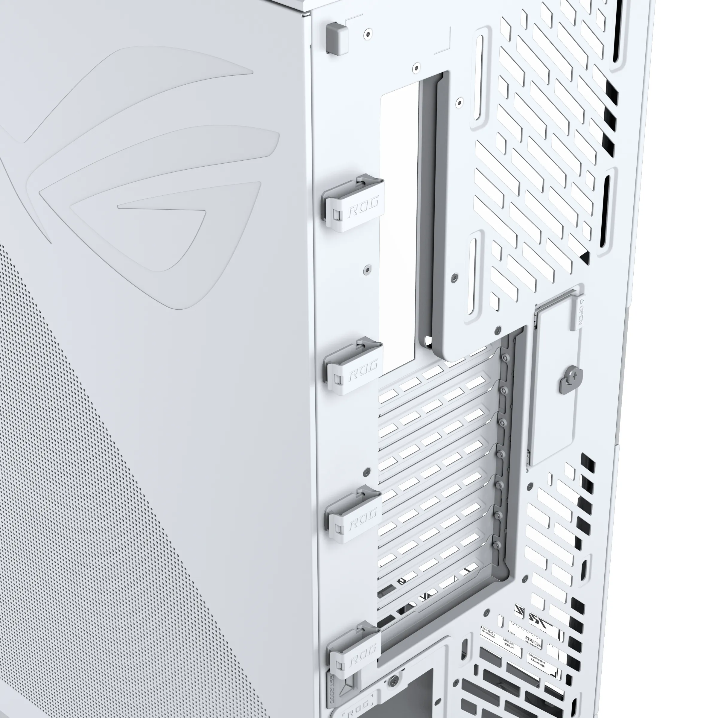 ASUS ROG Cronox ARGB White Edition Midi-Tower Case with window, with RGB lighting, White
