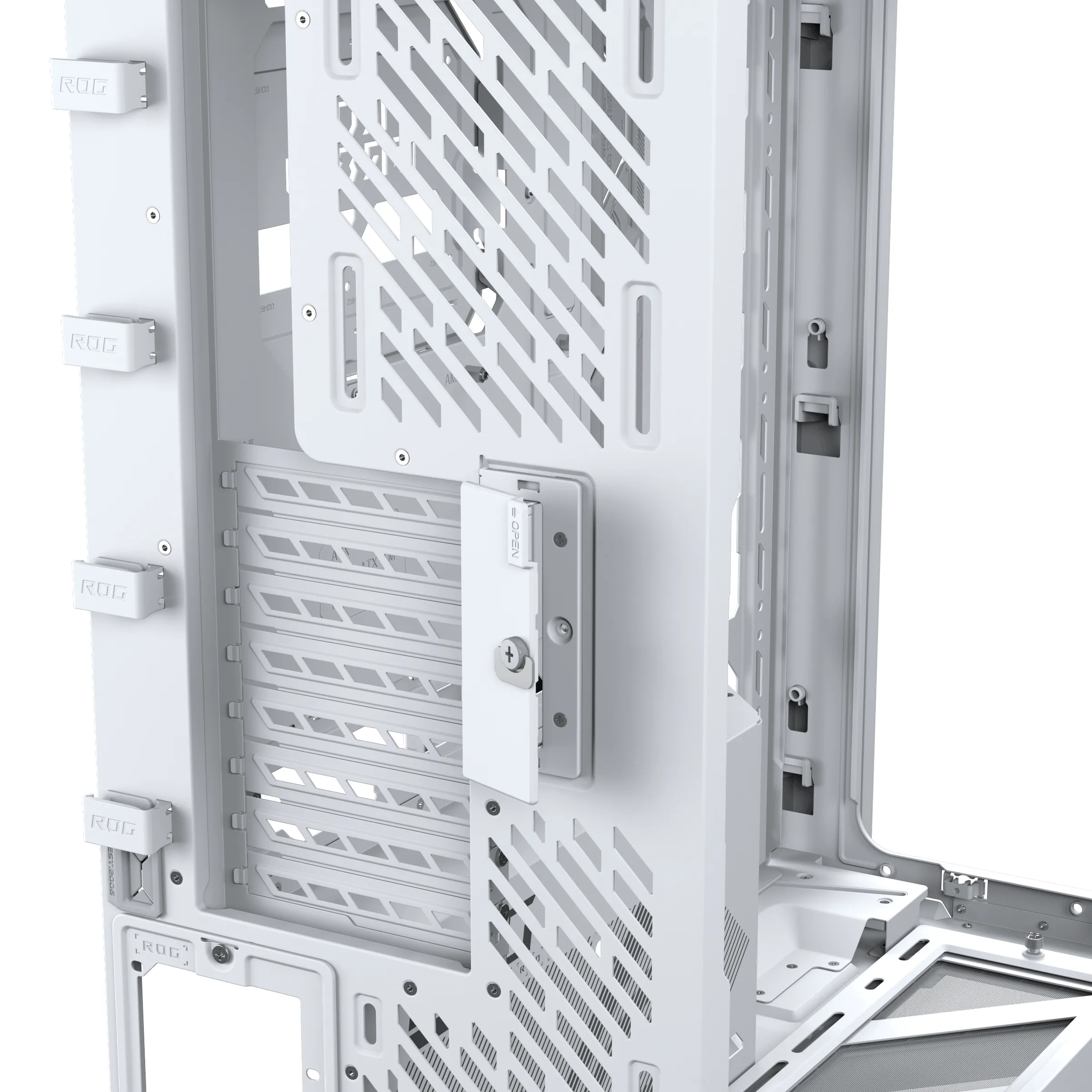 ASUS ROG Cronox ARGB White Edition Midi-Tower Case with window, with RGB lighting, White