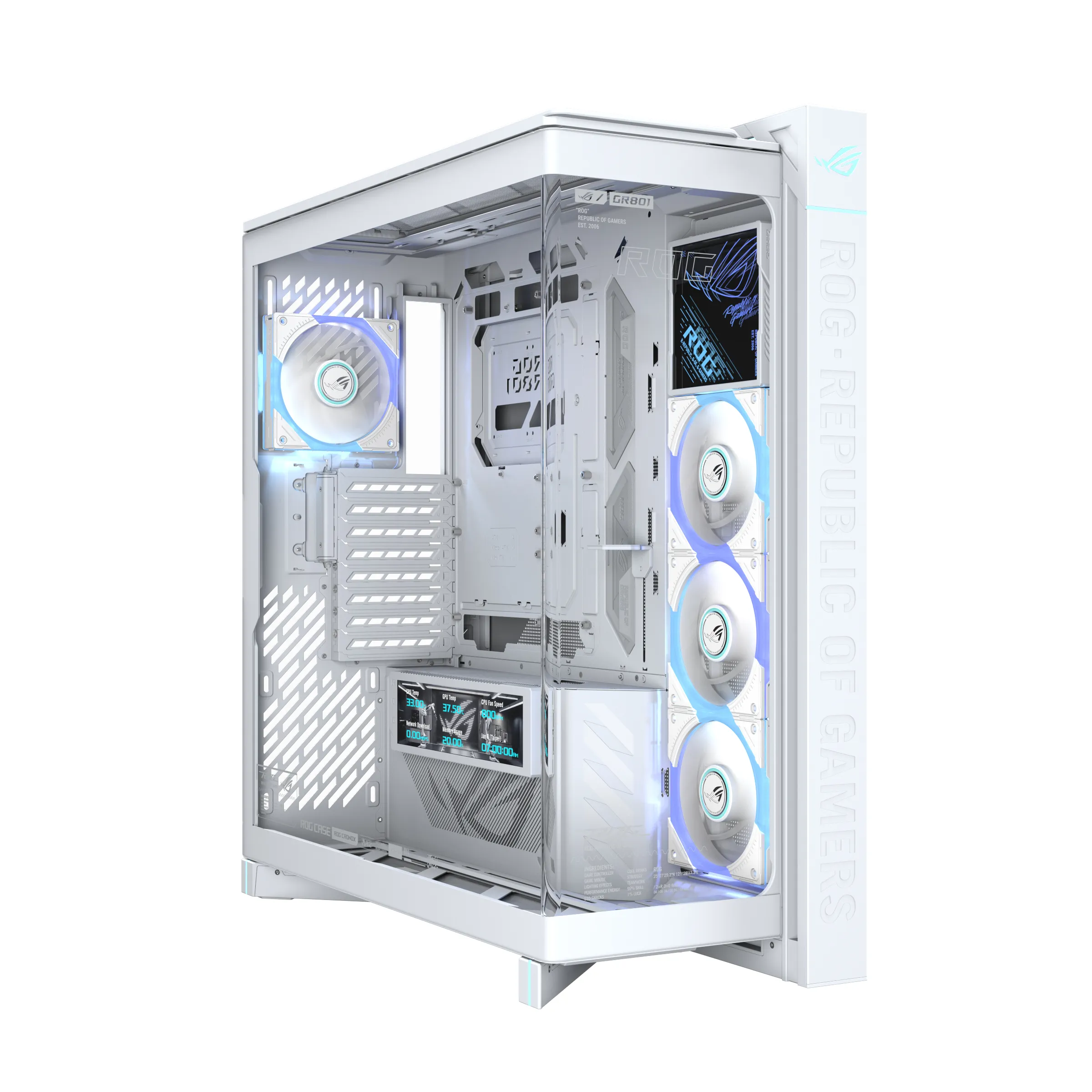 ASUS ROG Cronox ARGB White Edition Midi-Tower Case with window, with RGB lighting, White