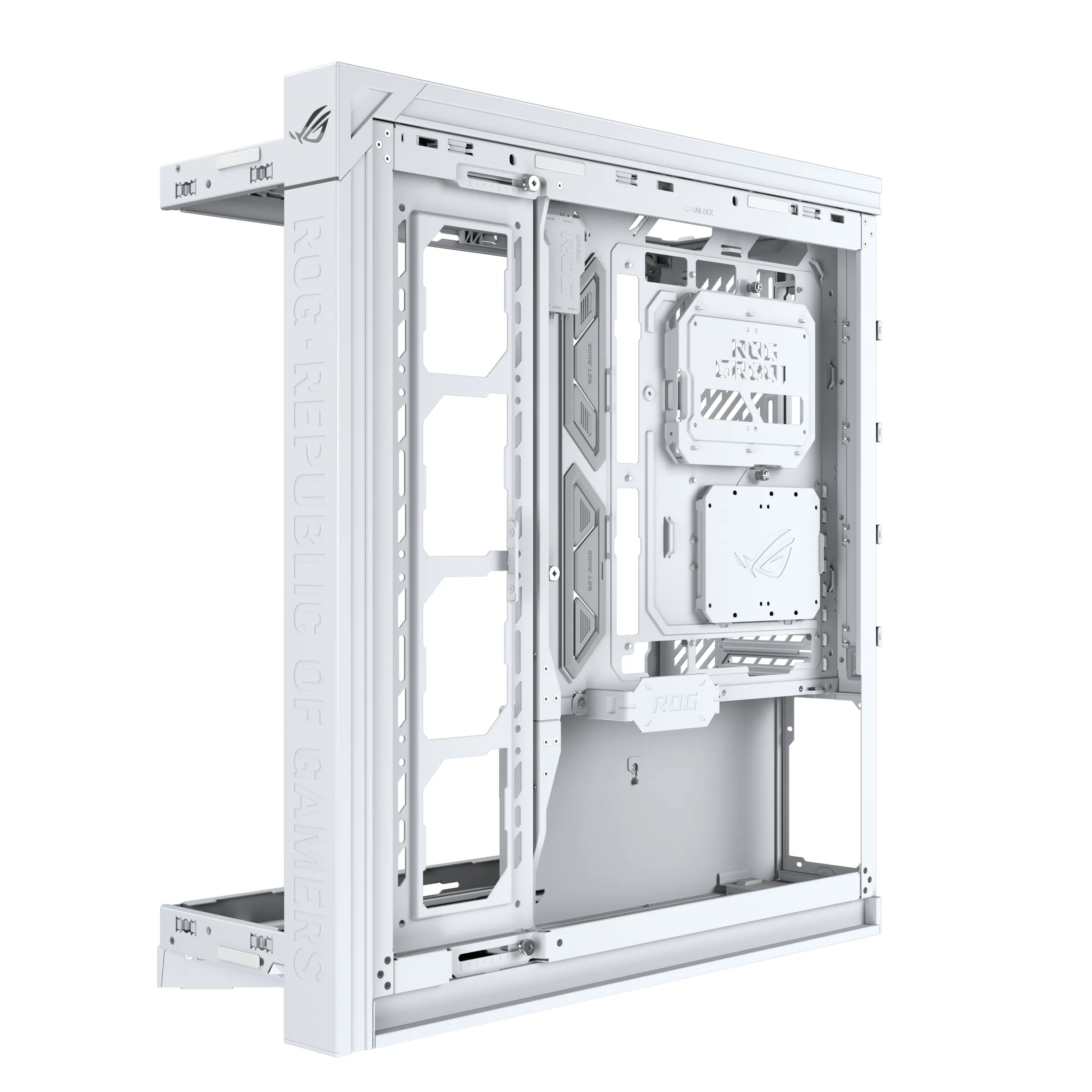 ASUS ROG Cronox ARGB White Edition Midi-Tower Case with window, with RGB lighting, White