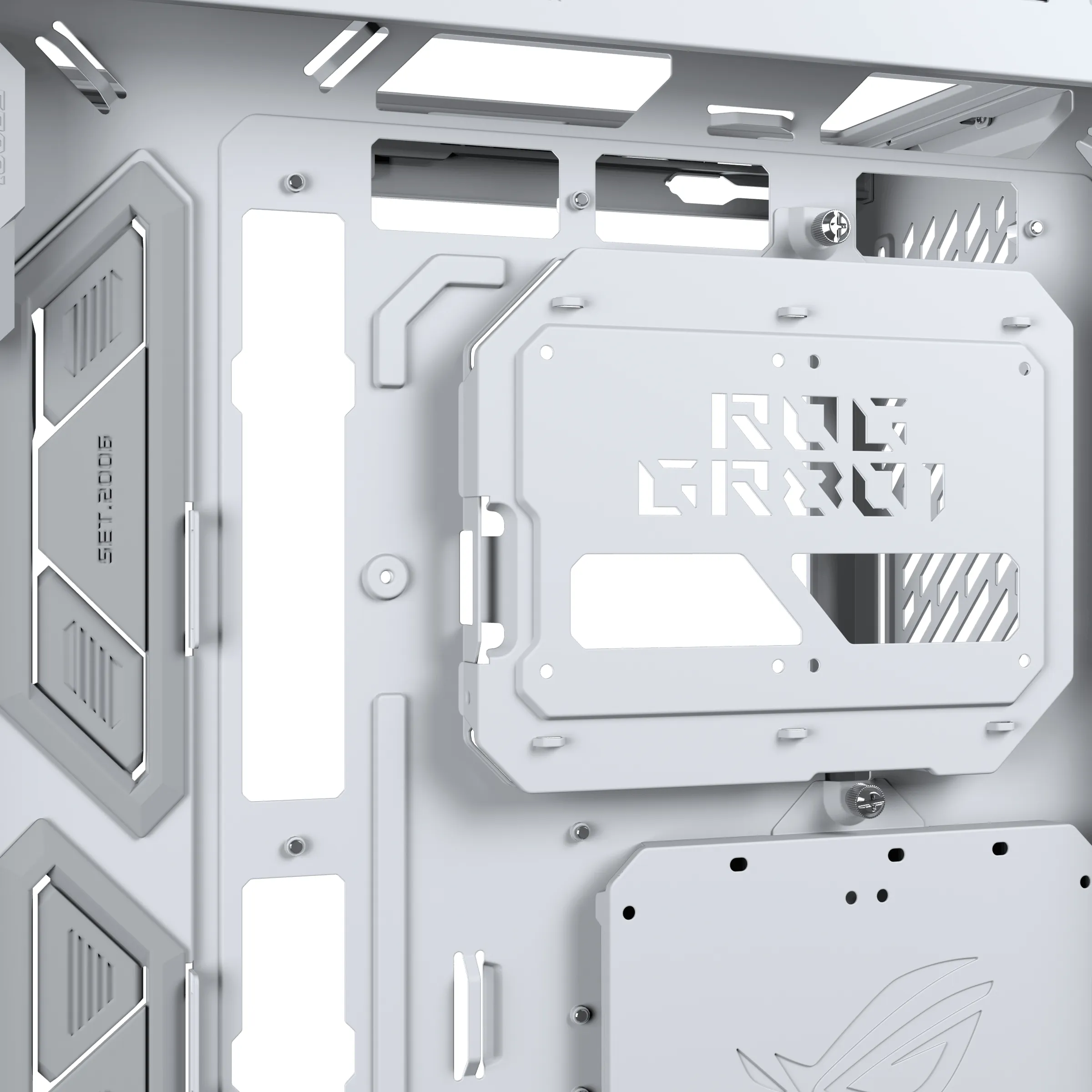 ASUS ROG Cronox ARGB White Edition Midi-Tower Case with window, with RGB lighting, White