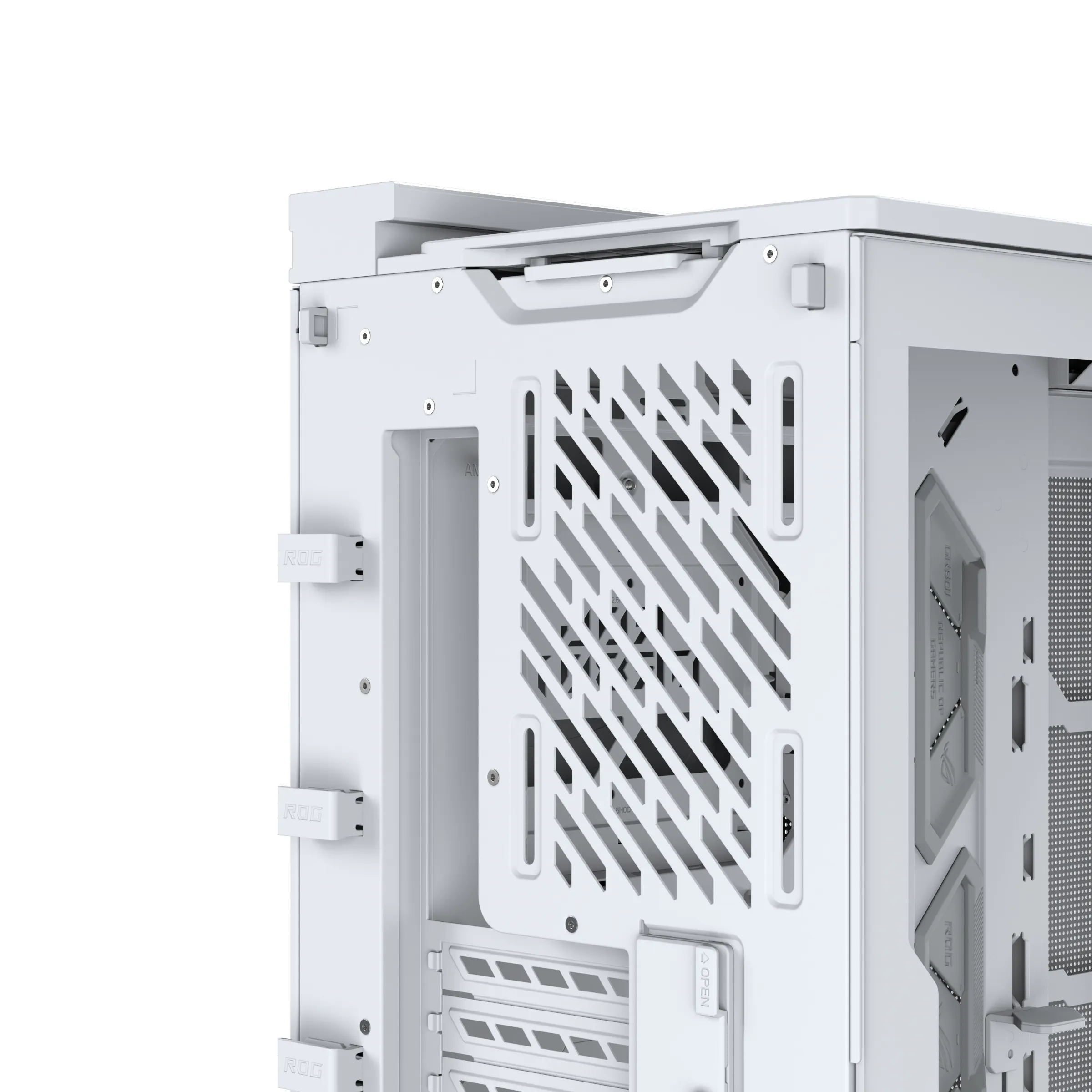 ASUS ROG Cronox ARGB White Edition Midi-Tower Case with window, with RGB lighting, White
