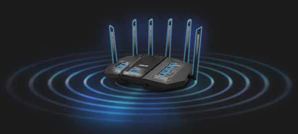 Asus RT-BE90U -reititin, Wi-Fi 7, BE9400, Tri-band, 2,5G WAN -portilla, musta