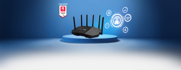 Asus RT-BE90U -reititin, Wi-Fi 7, BE9400, Tri-band, 2,5G WAN -portilla, musta