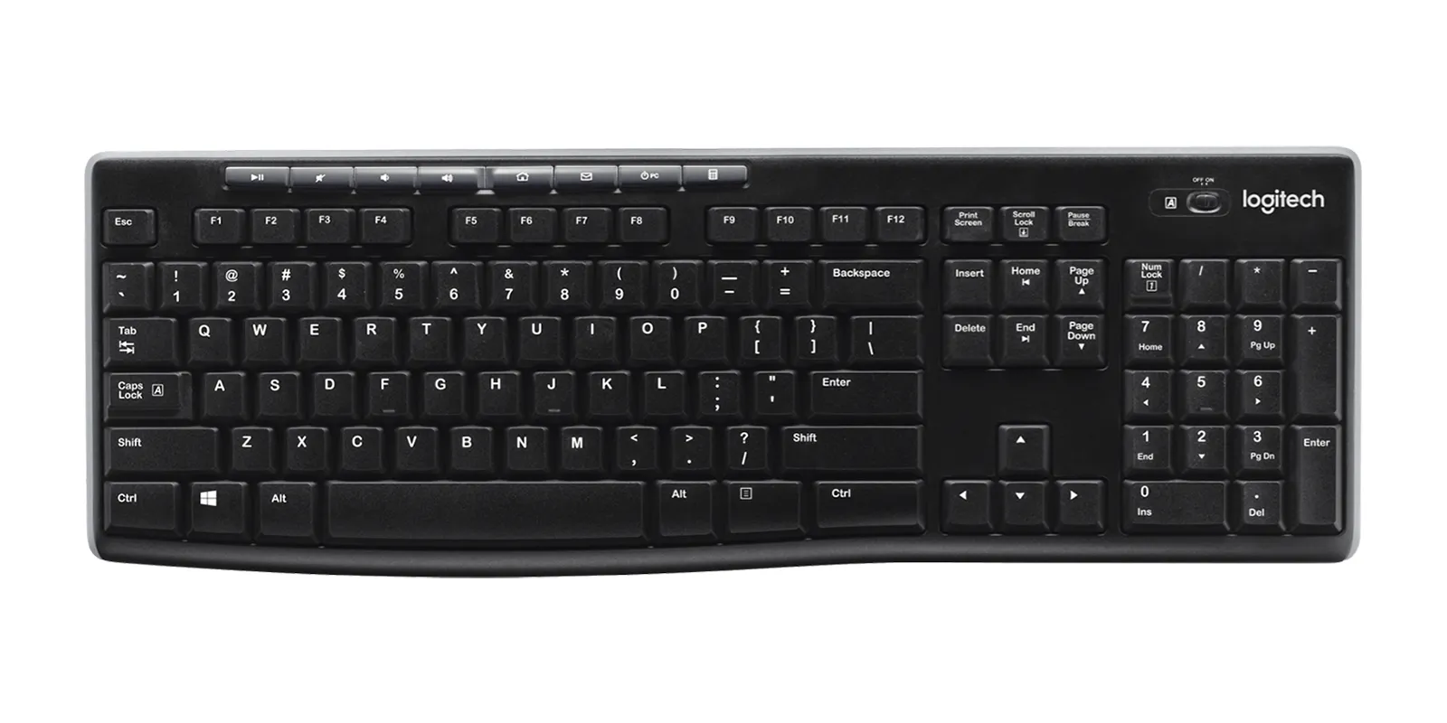 Logitech K270 -langaton näppäimistö, musta