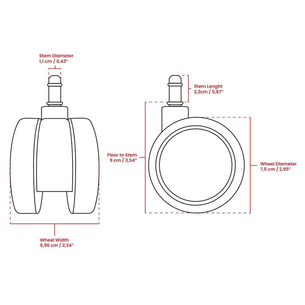 Arozzi Wheel Pack PU Lockable XL