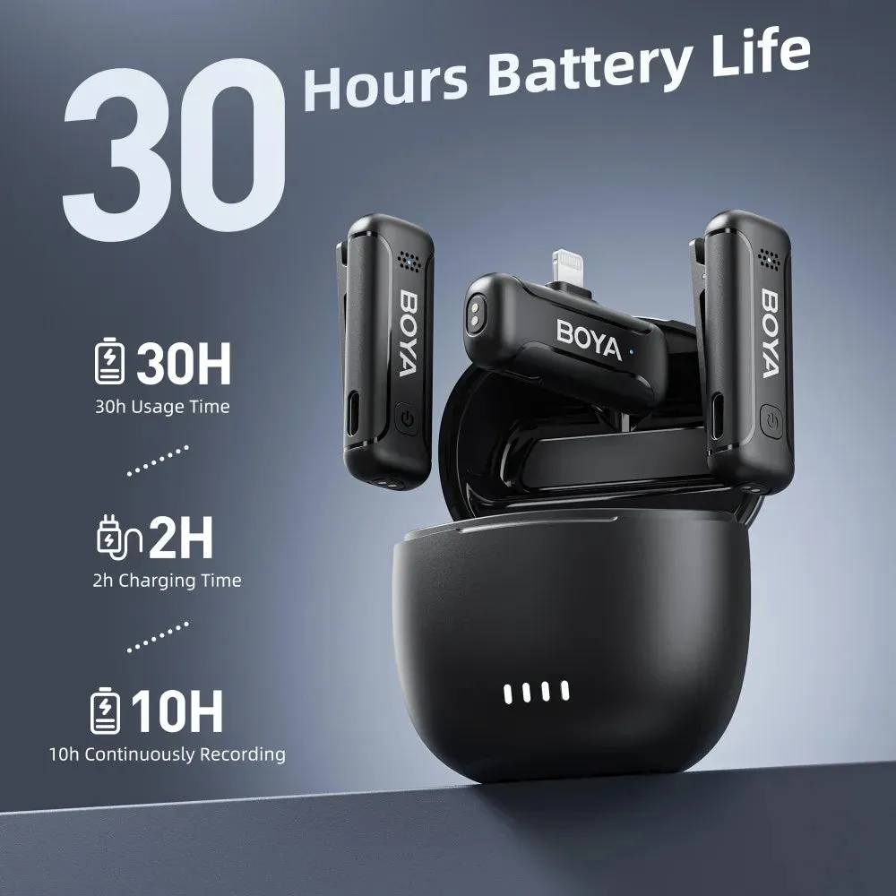 BOYA Wireless  2.4GHz Microphone x2 BY-WM3T-D2 Lightning - Charging Case