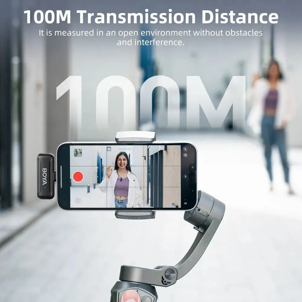 BOYA Wireless  2.4GHz Microphone x2 BY-WM3T-D2 Lightning - Charging Case
