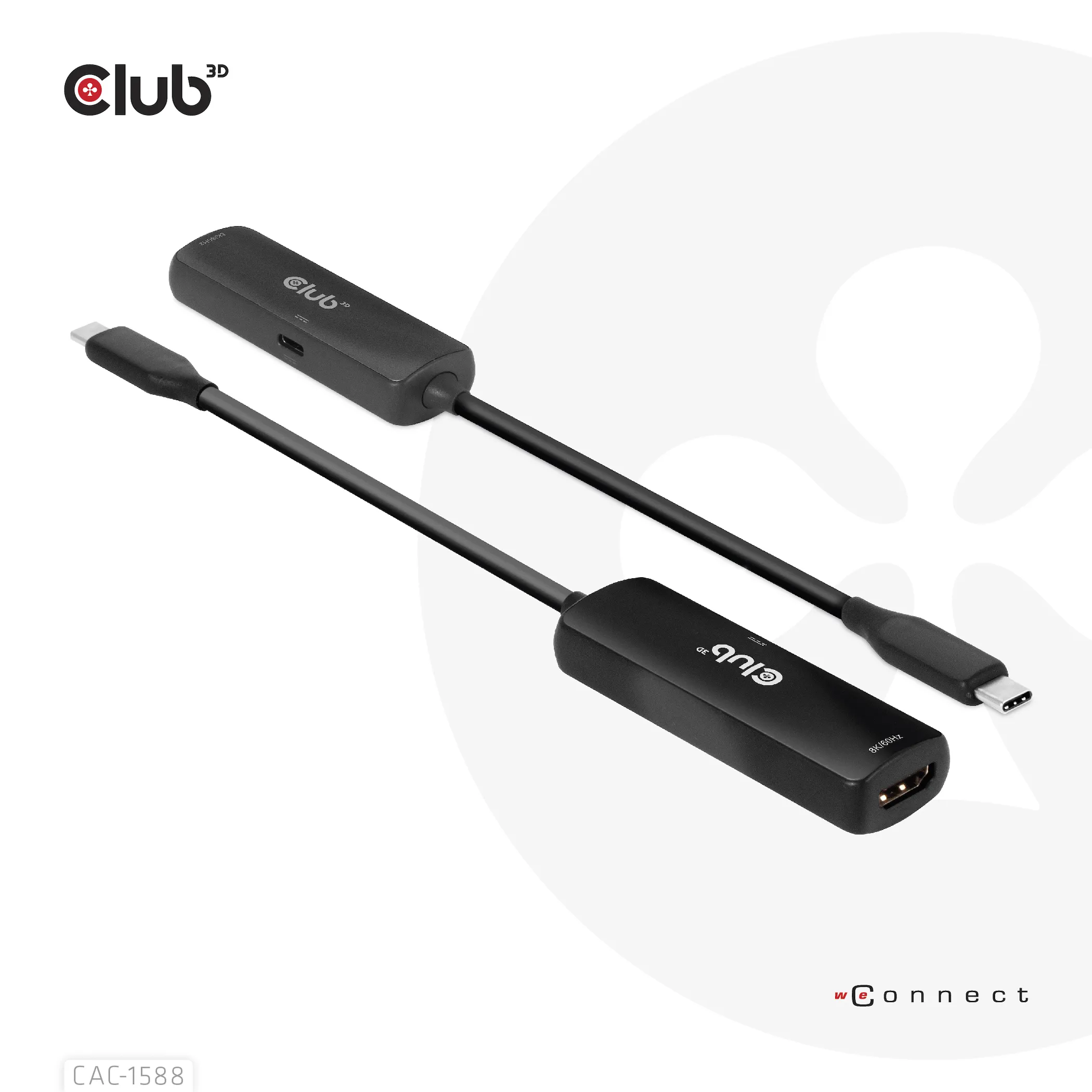 Club 3D 3.2 Gen2 USB-C - HDMI + USB-C PD 3.0 - adapter, Black Club 3D 3.2 Gen2 USB-C - HDMI + USB-C PD 3.0 - adapter, Black