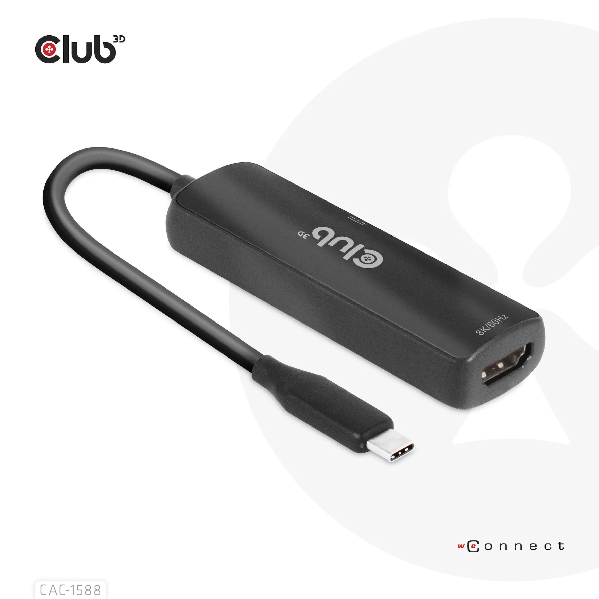 Club 3D 3.2 Gen2 USB-C - HDMI + USB-C PD 3.0 - adapter, Black Club 3D 3.2 Gen2 USB-C - HDMI + USB-C PD 3.0 - adapter, Black
