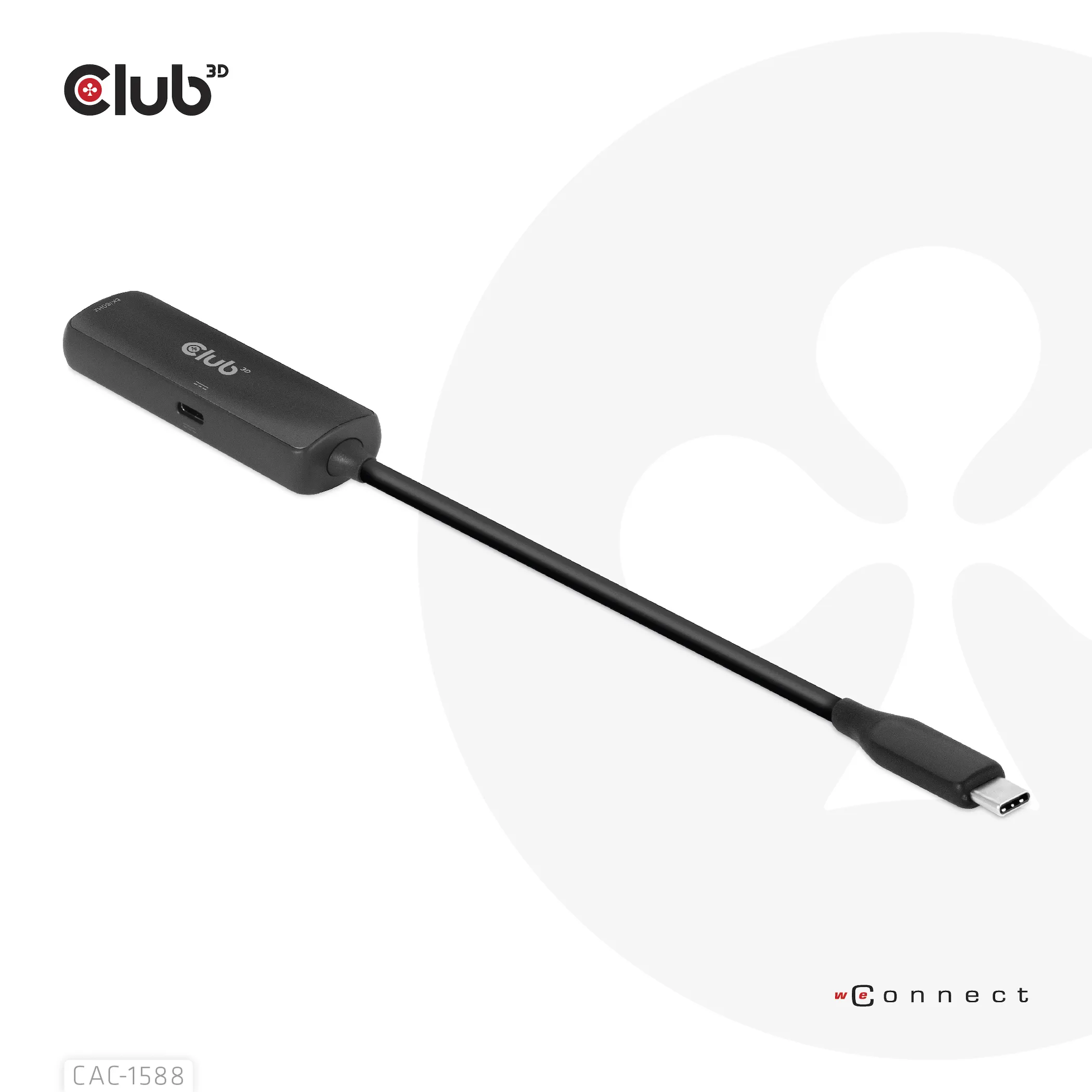 Club 3D 3.2 Gen2 USB-C - HDMI + USB-C PD 3.0 - adapter, Black Club 3D 3.2 Gen2 USB-C - HDMI + USB-C PD 3.0 - adapter, Black