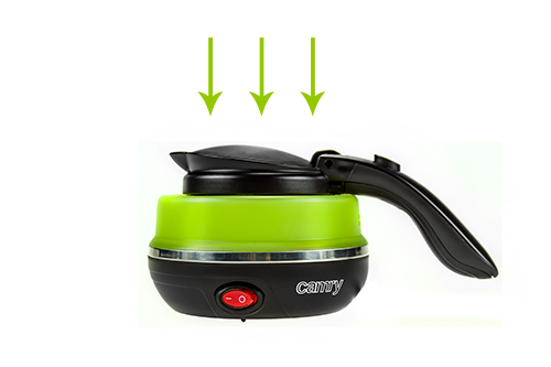 ADLER CR 1265 kettle, 0.5L, 750W, Black/Green