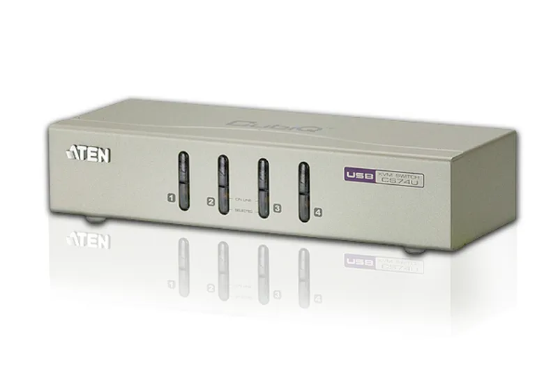 ATEN KVM-switch, 1 konsol styr 4 datorer, VGA/USB