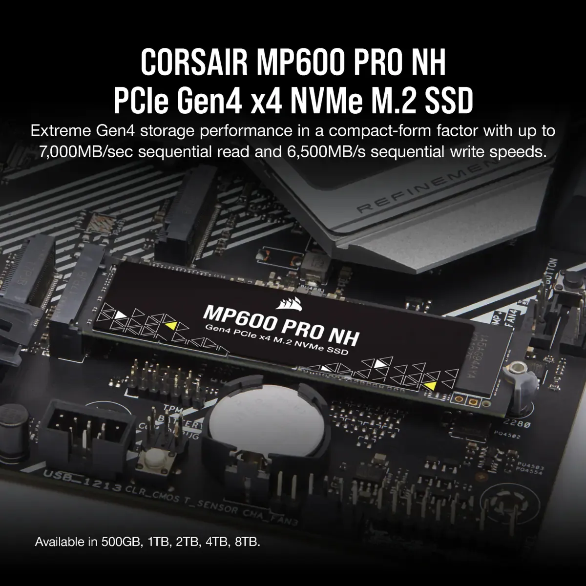 Corsair MP600 PRO NH 8TB, PCIe 4.0, M.2 - SSD