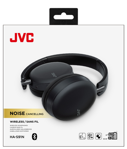 JVC HA-S91N ANC - tr&aring;dl&ouml;sa h&ouml;rlurar, svart