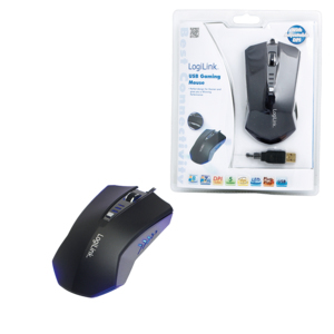 Maus USB Gaming grau/schwarz