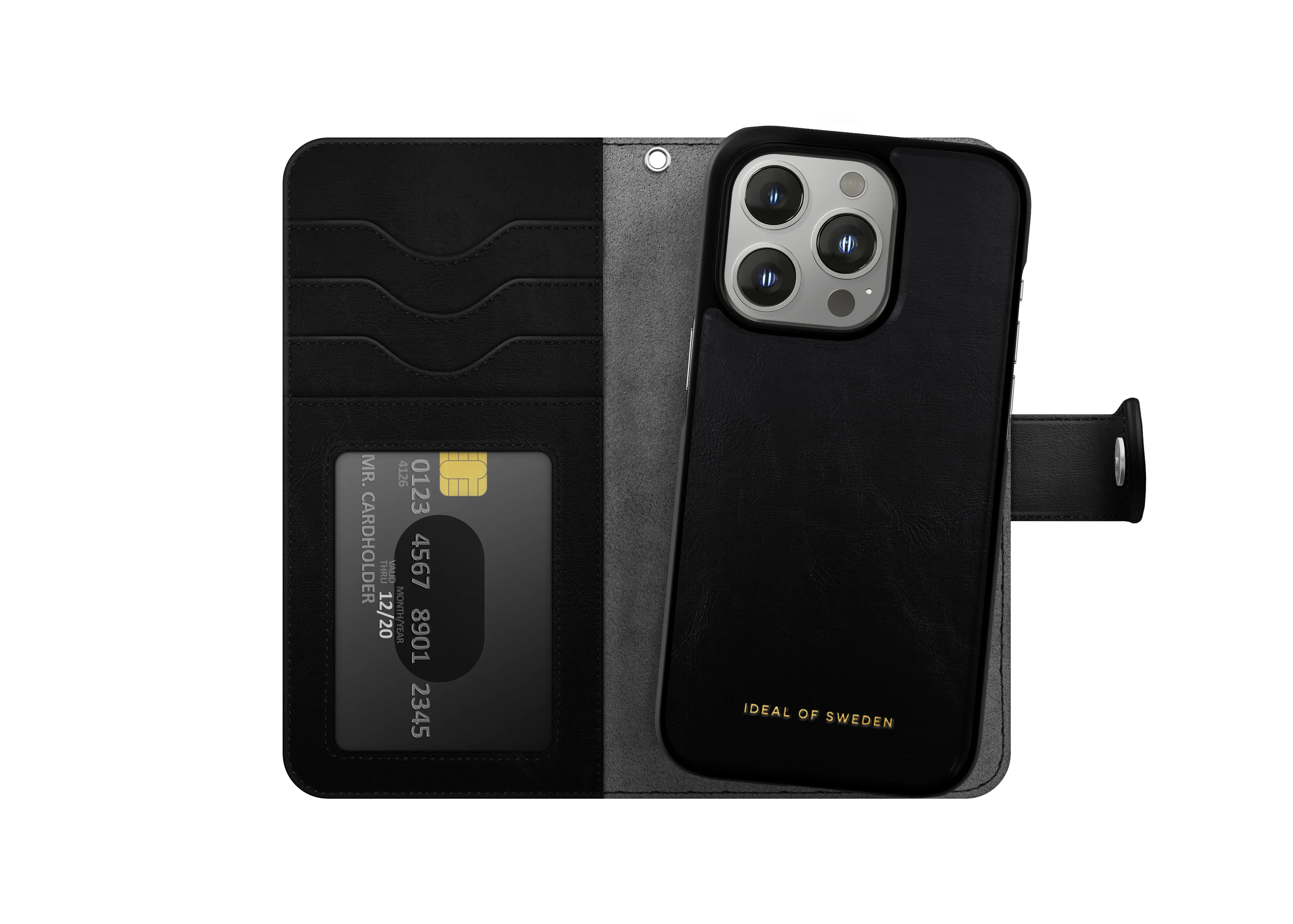 iDeal of Sweden Magnet Wallet, iPhone 14 Pro - Wallet Case, Black
