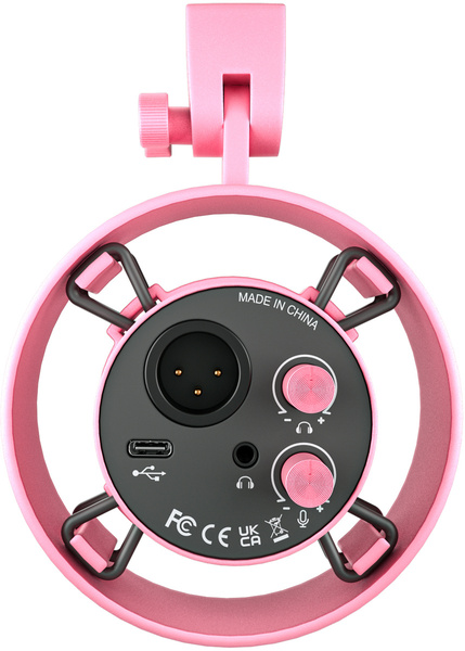 FIFINE K688P, USB/XLR, dynaaminen -mikrofoni, pinkki