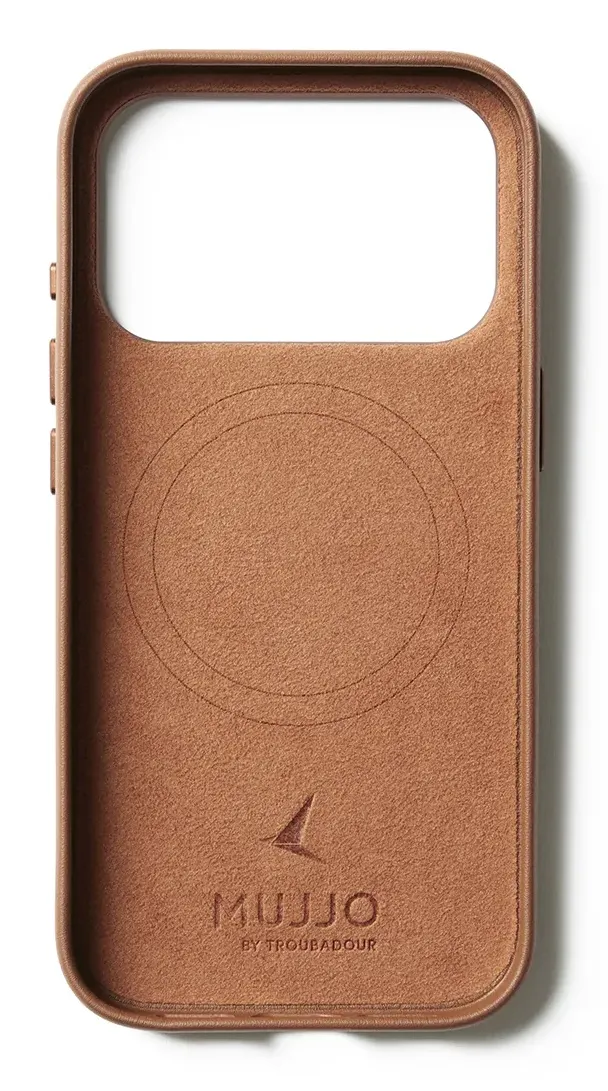 Mujjo Wallet Leather Case with MagSafe for iPhone 17 Pro, Tan