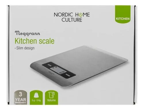 NORDIC HOME CULTURE keitti&ouml;vaaka, ruostumat. ter&auml;st&auml;, max 5kg, koukku