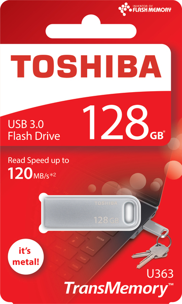 Toshiba 128 Gt TransMemory U363 USB 3.0 -muistitikku, Hopea