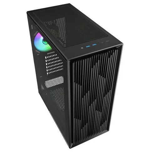 Sharkoon VK2 RGB Midi-Tower Case with window, with RGB lighting, Black