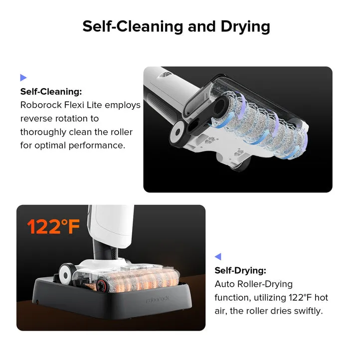 Roborock Flexi Lite -m&auml;rk&auml;-kuivaimuri, valkoinen