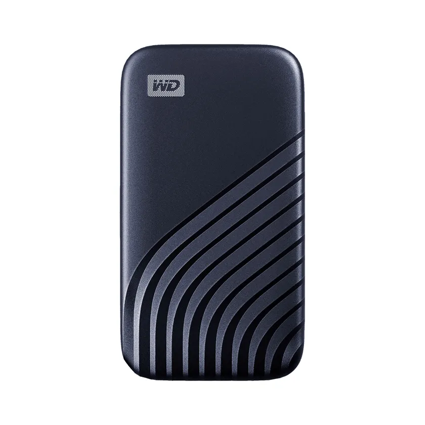 Western Digital WD My Passport SSD 2 TB extern SSD med USB 3.2 Gen 2 (USB-C), portabel, med h&aring;rdvarukryptering, med l&ouml;senordsskydd, bl&aring;